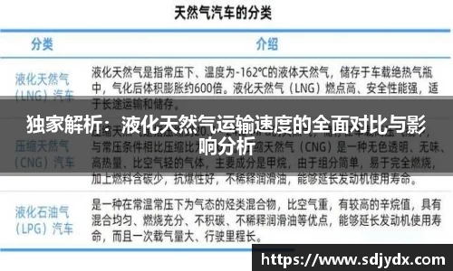 独家解析：液化天然气运输速度的全面对比与影响分析